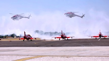 IAF’s Suryakiran, Sarang Teams Light Up Skies For 94th Air Force Day In Jodhpur