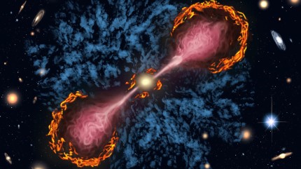 Black-Hole Jets May Be Heating Gas Far Beyond Galaxies, Offering Clues To Star Formation
